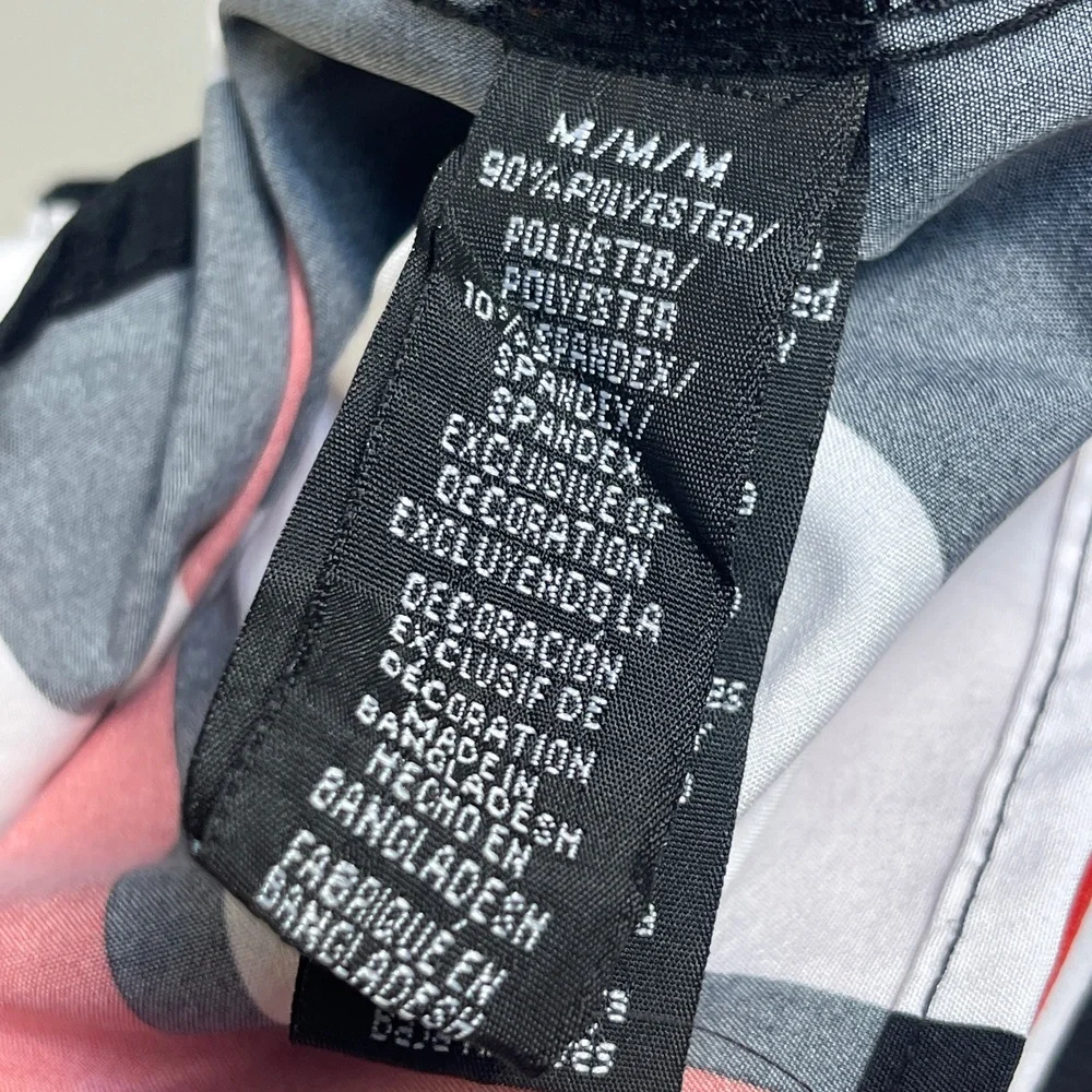 Fresh Prints of Bel-Air Drill Company Red White Black Button Up Shirt Medium - Picture 4 of 4